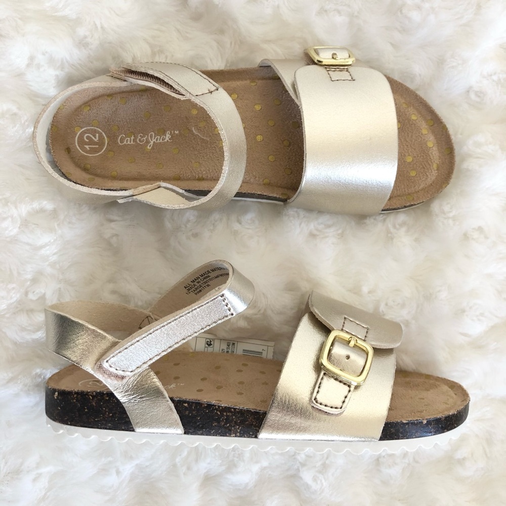 Cat & Jack girls gold sandals